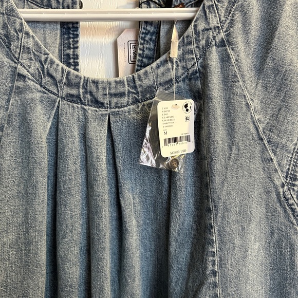NWT Free People Light Blue Denim Dress - Picture 8 of 10